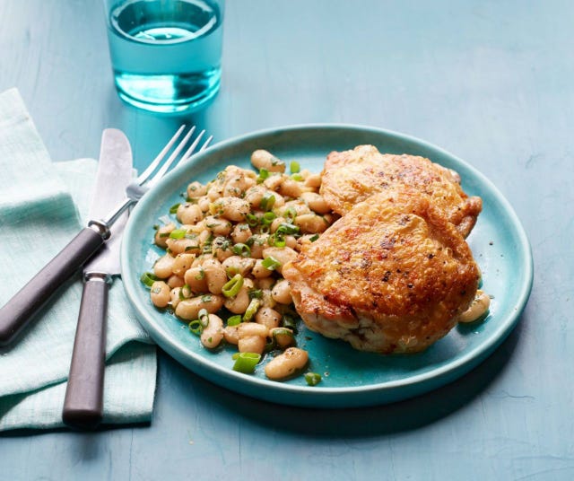 Crispy Chicken and White Beans