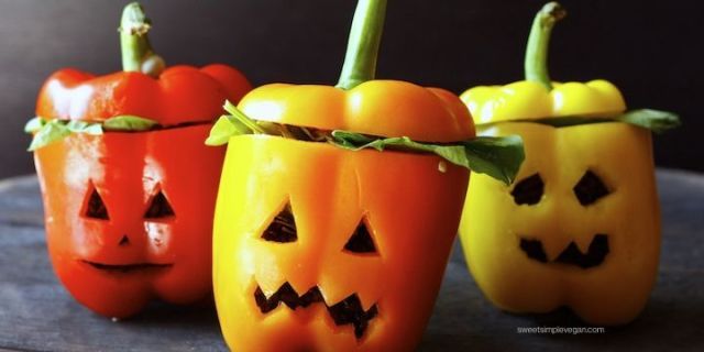 Stuffed Jack O Lantern Peppers Delish Com