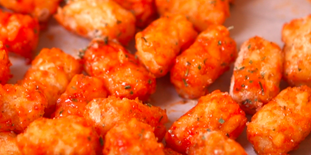 Buffalo-Ranch Tater Tots - Best Party Appetizers - Delish.com