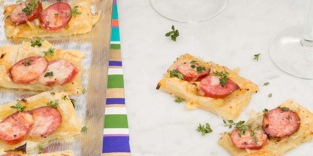 Caramelized Onion and Kielbasa Tarts
