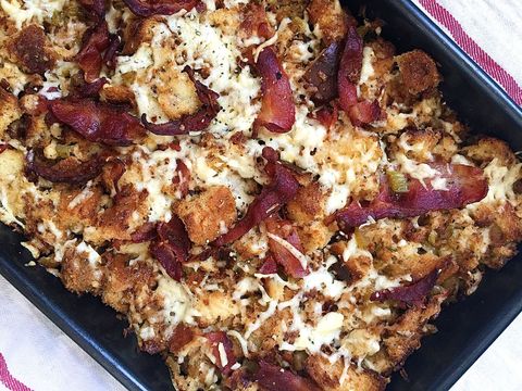 Beer, Bacon, and Cheddar Stuffing