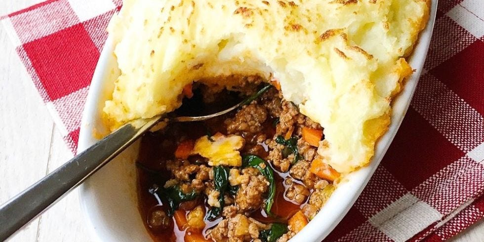 Beef and Spinach Shepherd's Pie