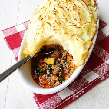beef and spinach sheperd's pie