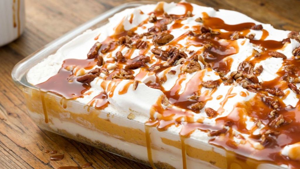 Pumpkin Cheesecake Lasagna Recipe - Pumpkin Layered Dessert — Delish.com