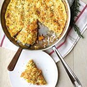 Butternut Squash Frittata with Rosemary, Bacon, and Gruyere