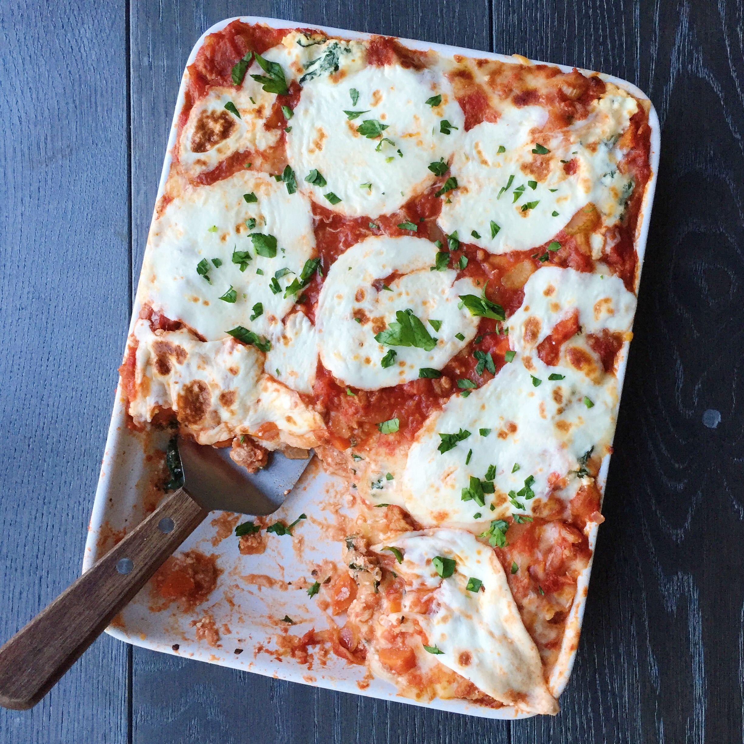 Best Sausage And Kale Lasagna With Fresh Mozzarella Recipe How To Make Sausage And Kale Lasagna With Fresh Mozzarella Delish Com