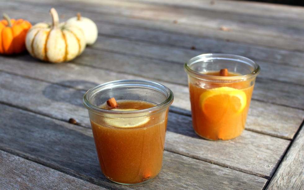 lideys table  spiked cider hot toddies