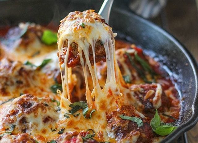 Cheesy Meatball Skillet