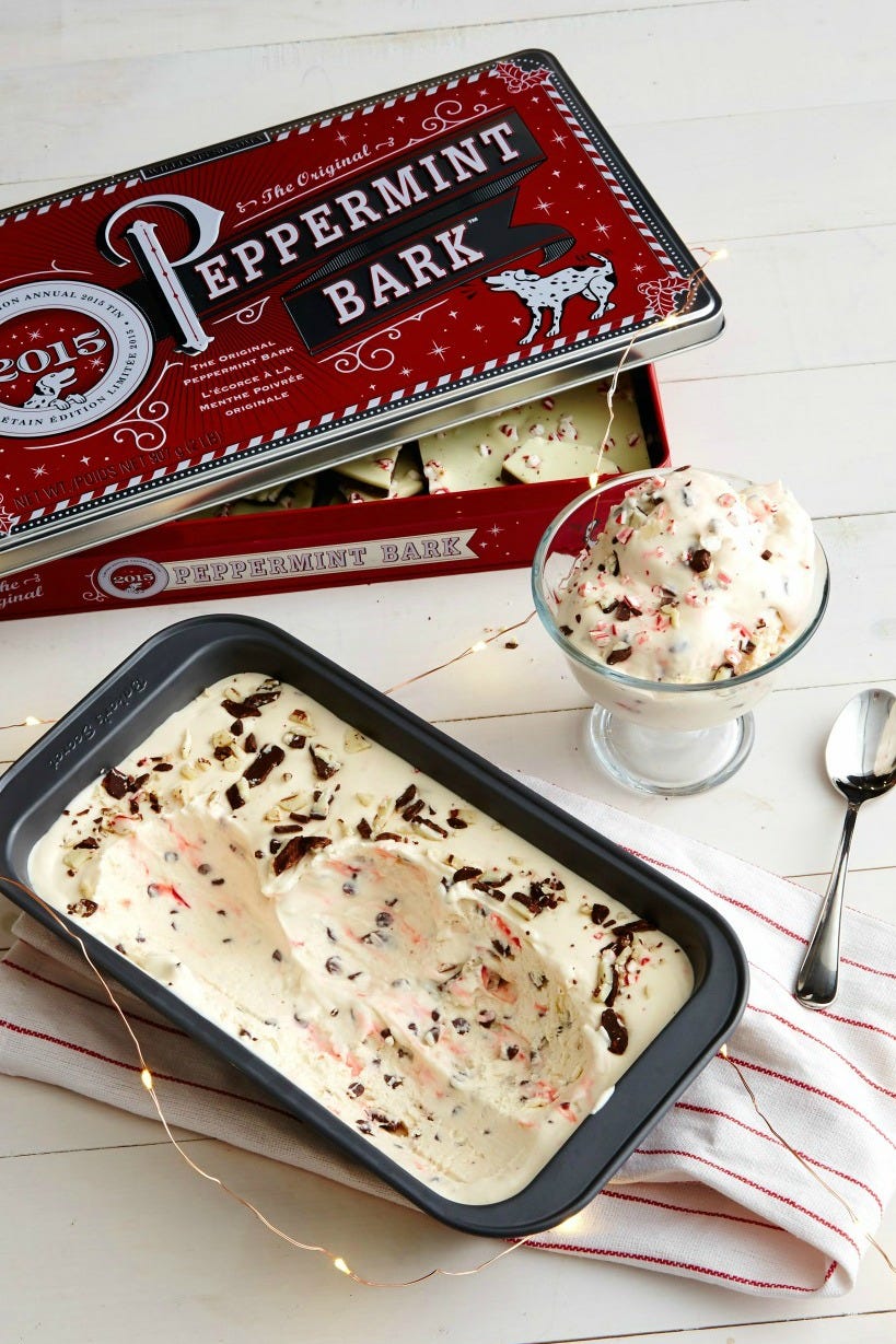 peppermint bark no churn ice cream