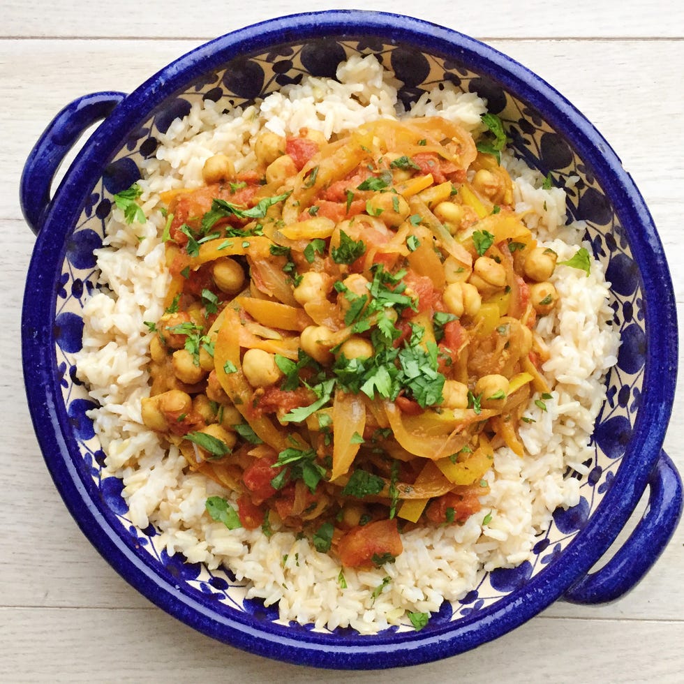Chickpea-Pepper Curry with Cilantro