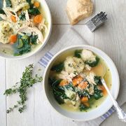 Chicken Vegetable Soup with Parmesan-Thyme Dumplings