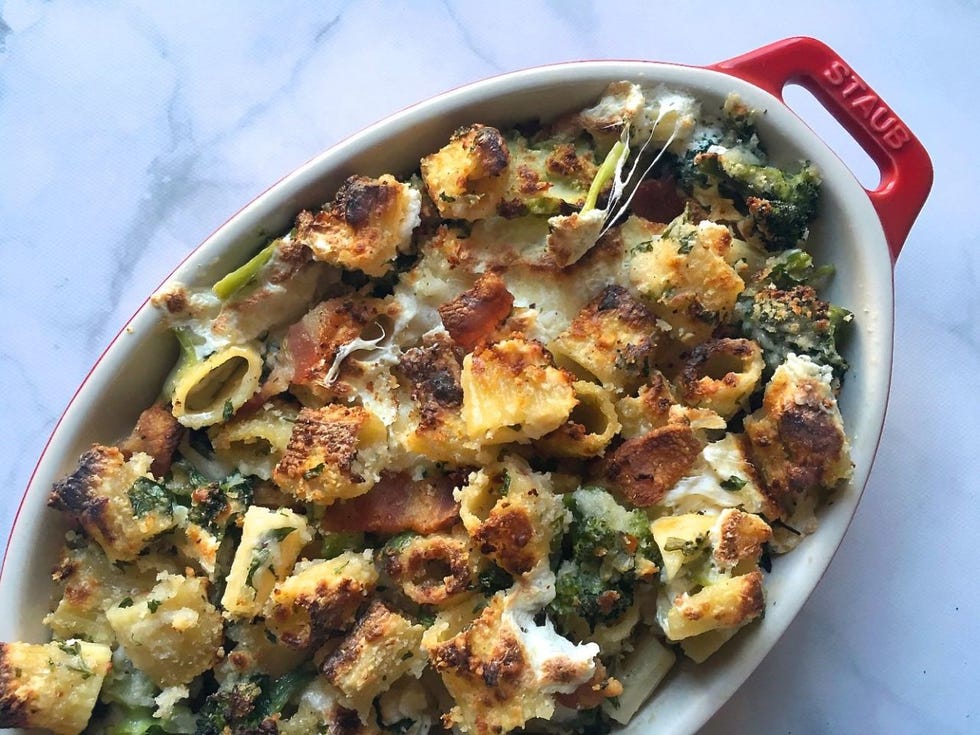Rigatoni, Bacon and Broccoli Gratin