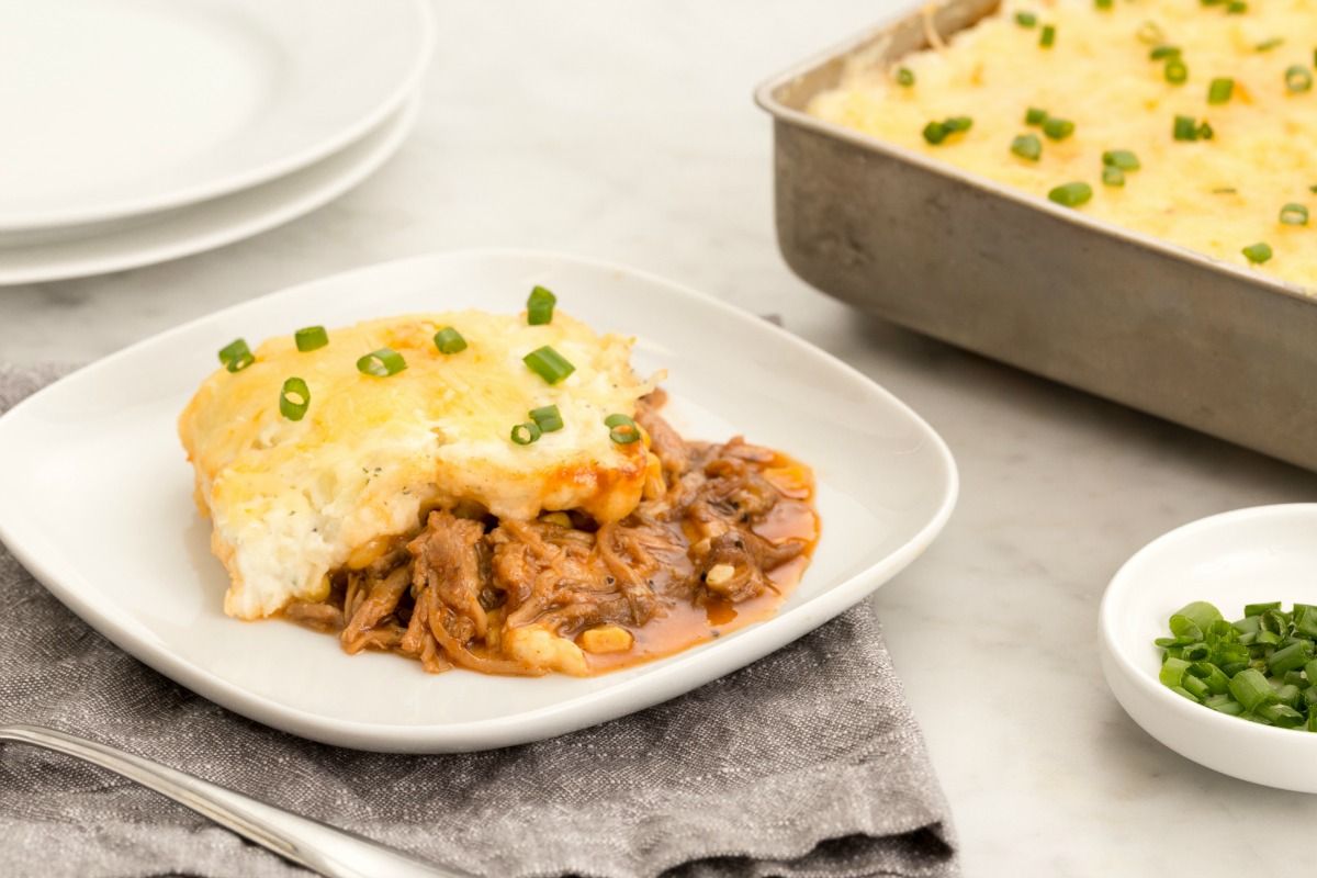 pulled pork mashed potato bowl