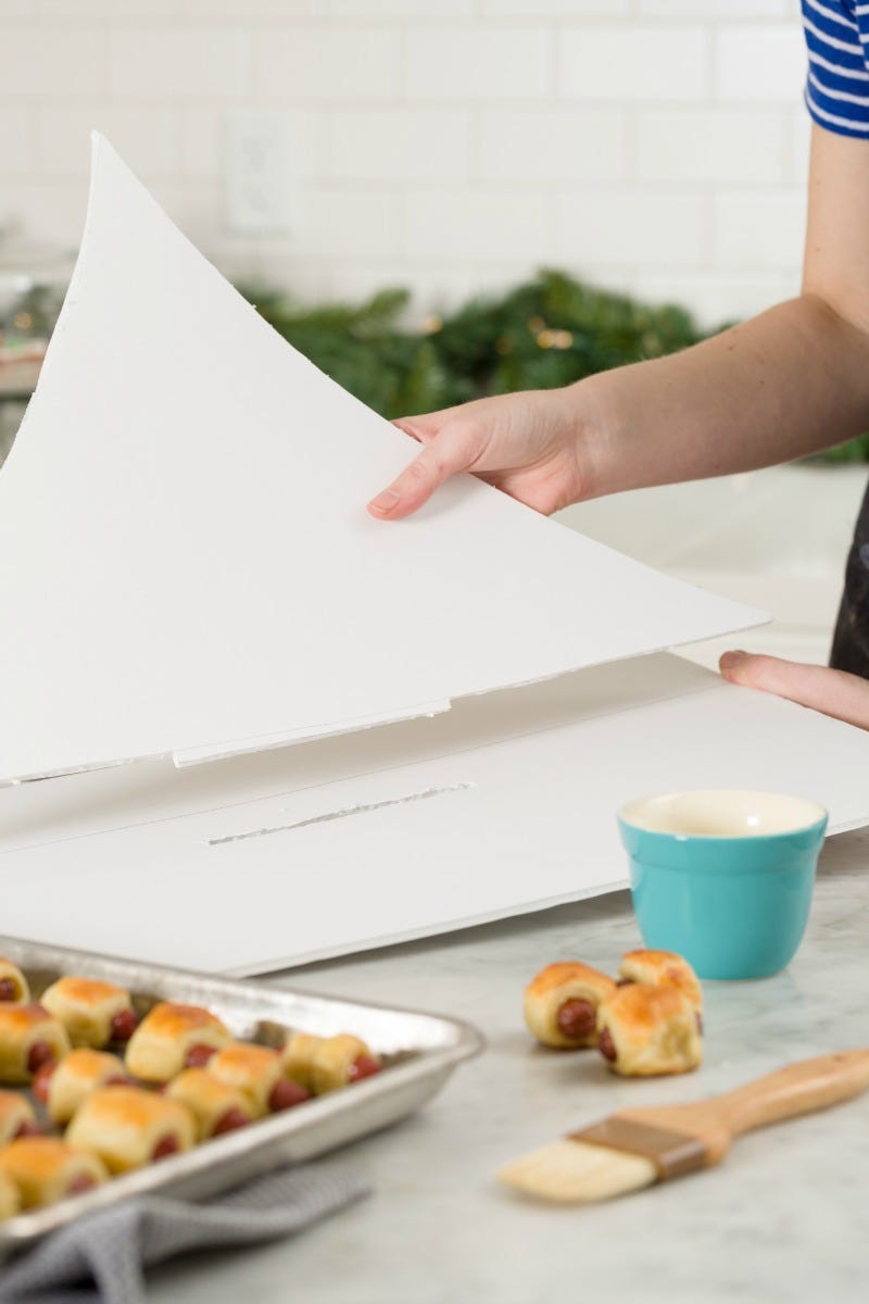 Assembling the Pigs in a Blanket Tree