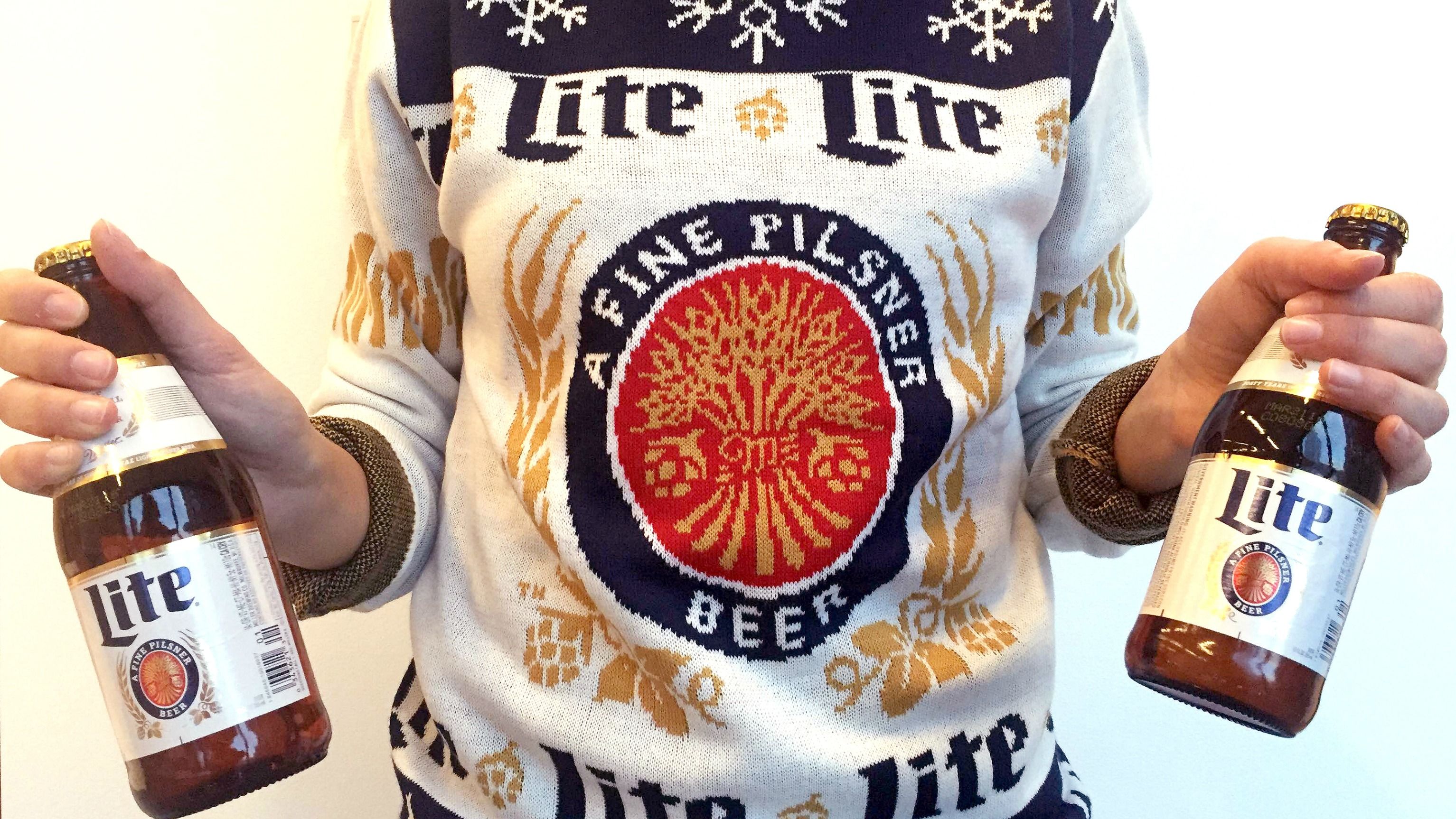 Miller lite ugly sweater 2018 best sale