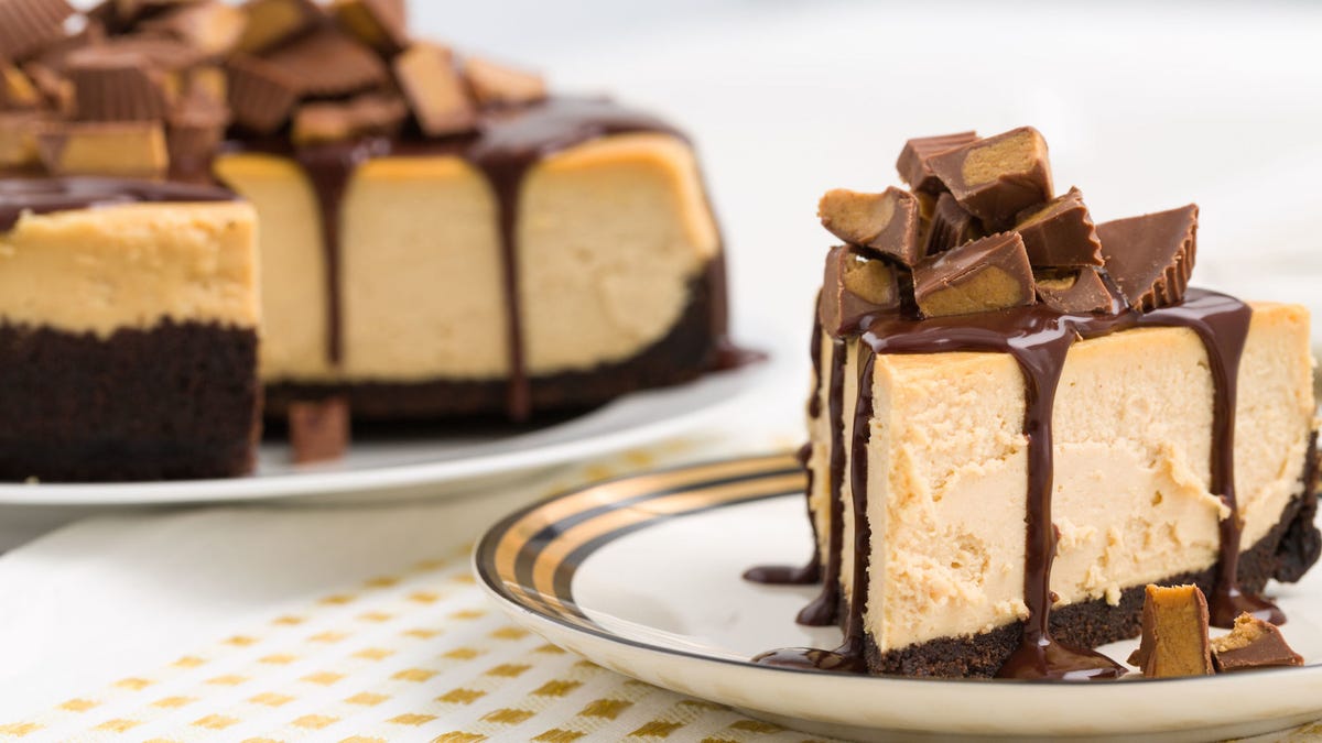 Video player poster image preview for Chocolate Peanut Butter Cheesecake Is The Fluffy Decadent Dessert Of Your Dreams