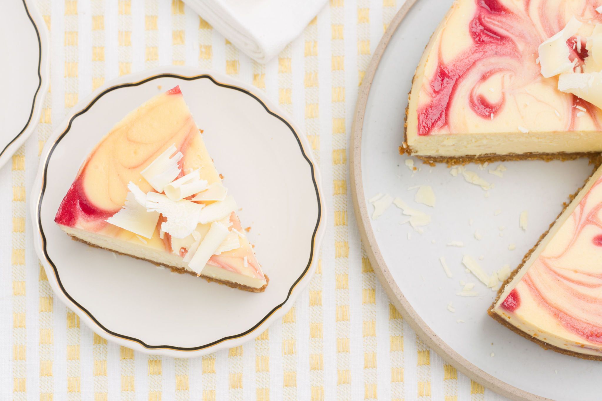 Best White Chocolate Cheesecake With Raspberry Swirl Recipe-How To Make ...