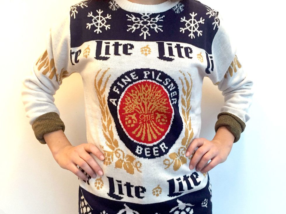 Miller Lite Ugly Sweater Funny Holiday Sweaters