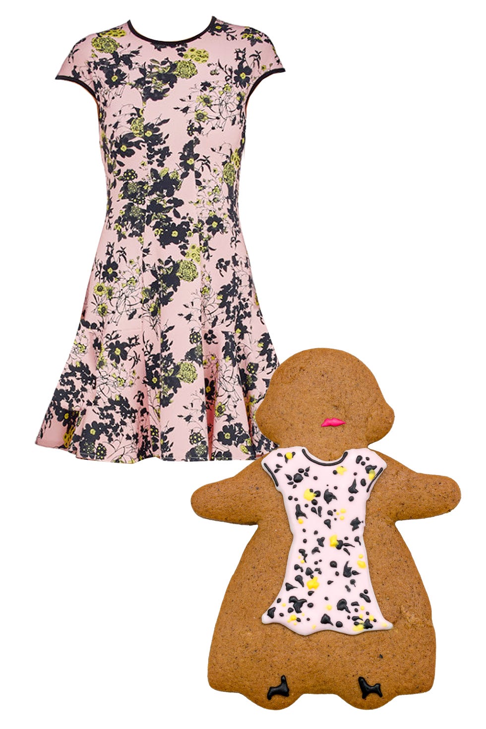Textile, Pattern, Dress, One-piece garment, Day dress, Peach, Design, Pattern, Fashion design, 