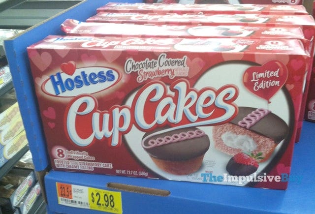 Hostess Chocolate-Covered Strawberry CupCakes