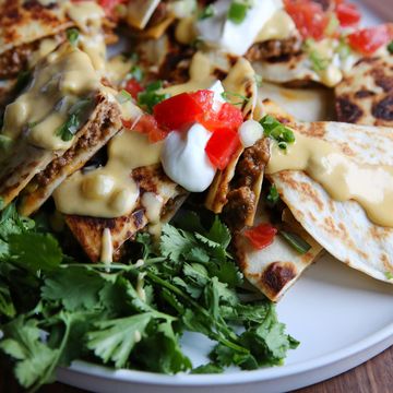 Beef Quesadillas with Queso Blanco Sauce