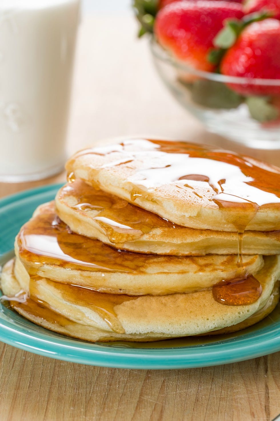 Greek Yogurt Pancakes Stacked Up