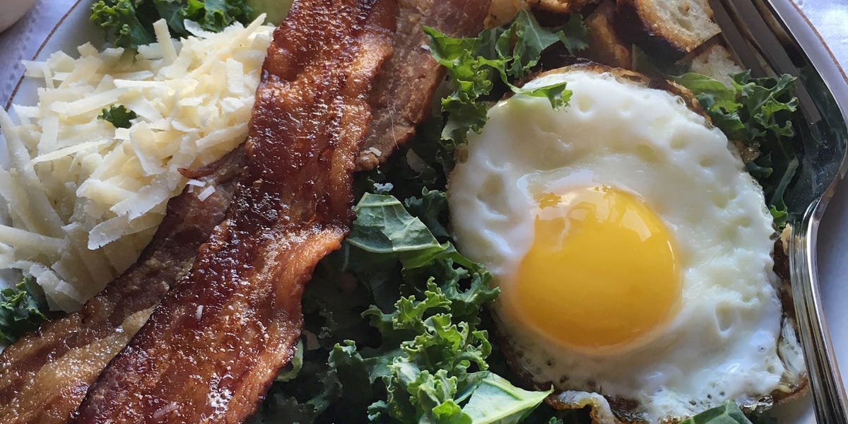 Bacon, Egg and Cheese Kale Salad