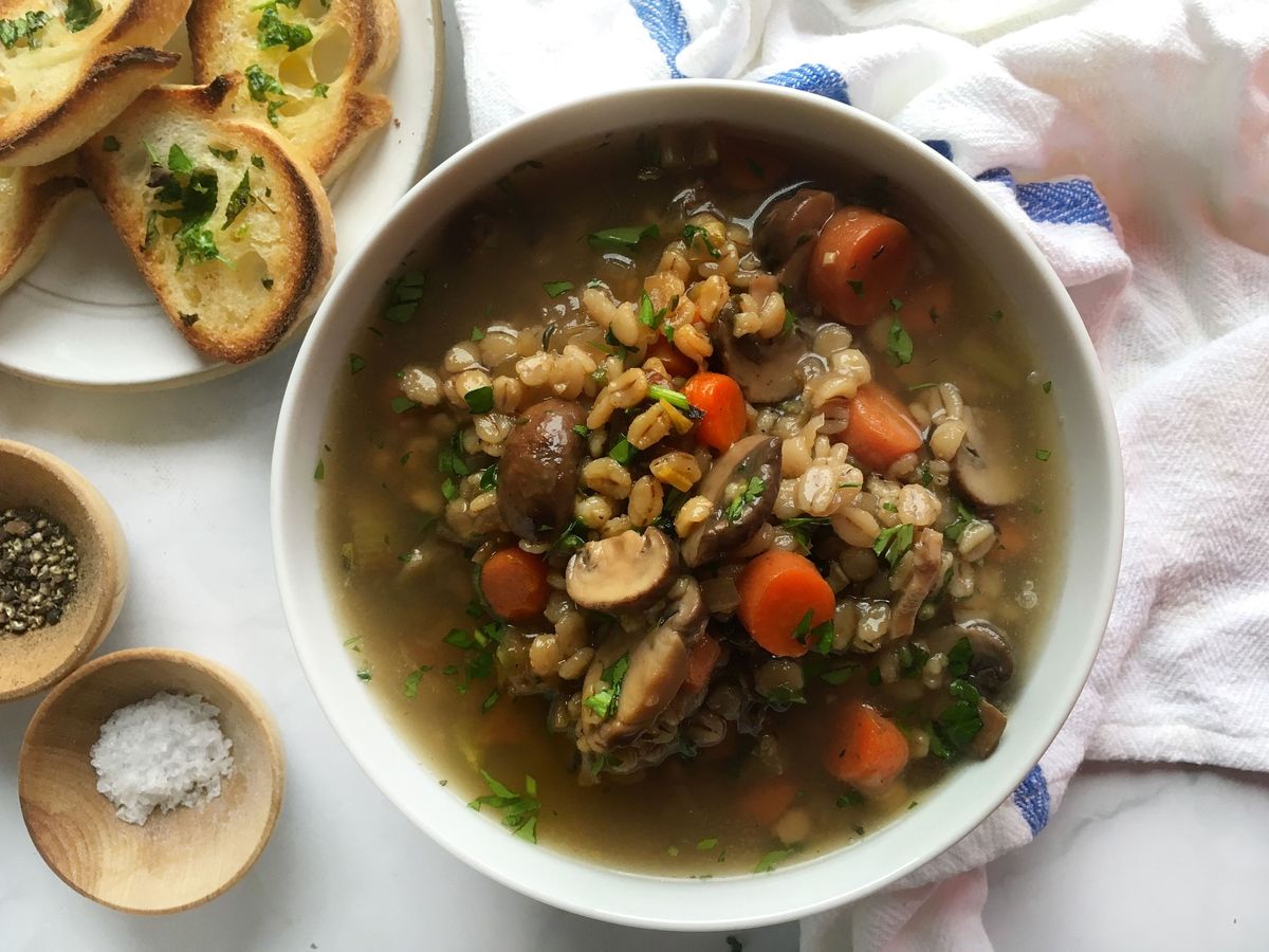 Best Mushroom Barley Soup Recipe-How to Make Mushroom Barley Soup ...