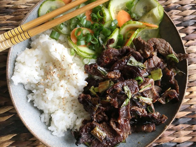 Korean BBQ Beef Rice Bowl