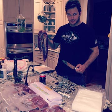 Ingredient, Shelf, Holiday, Facial hair, Countertop, Cabinetry, Moustache, Bottle, Plate, Window treatment, 