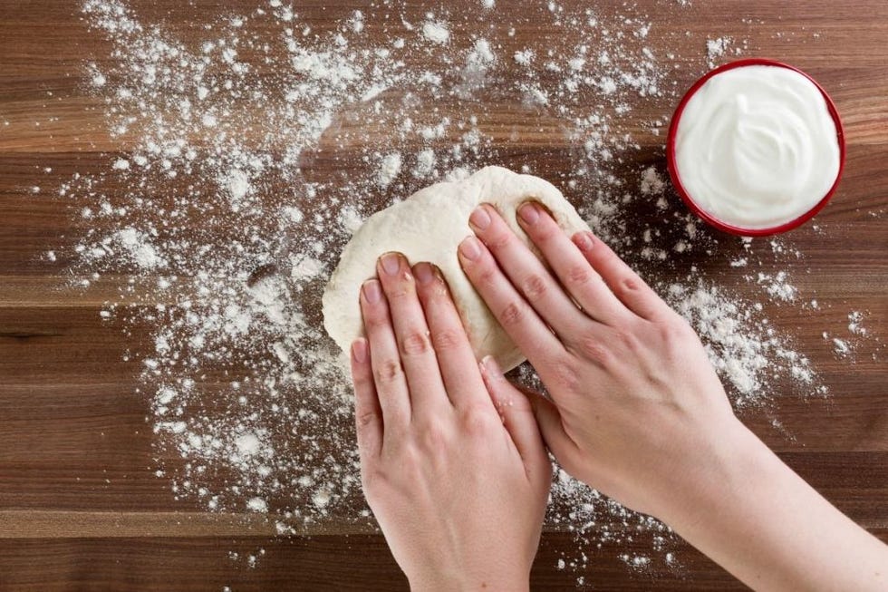 Kneading Pizza Dough