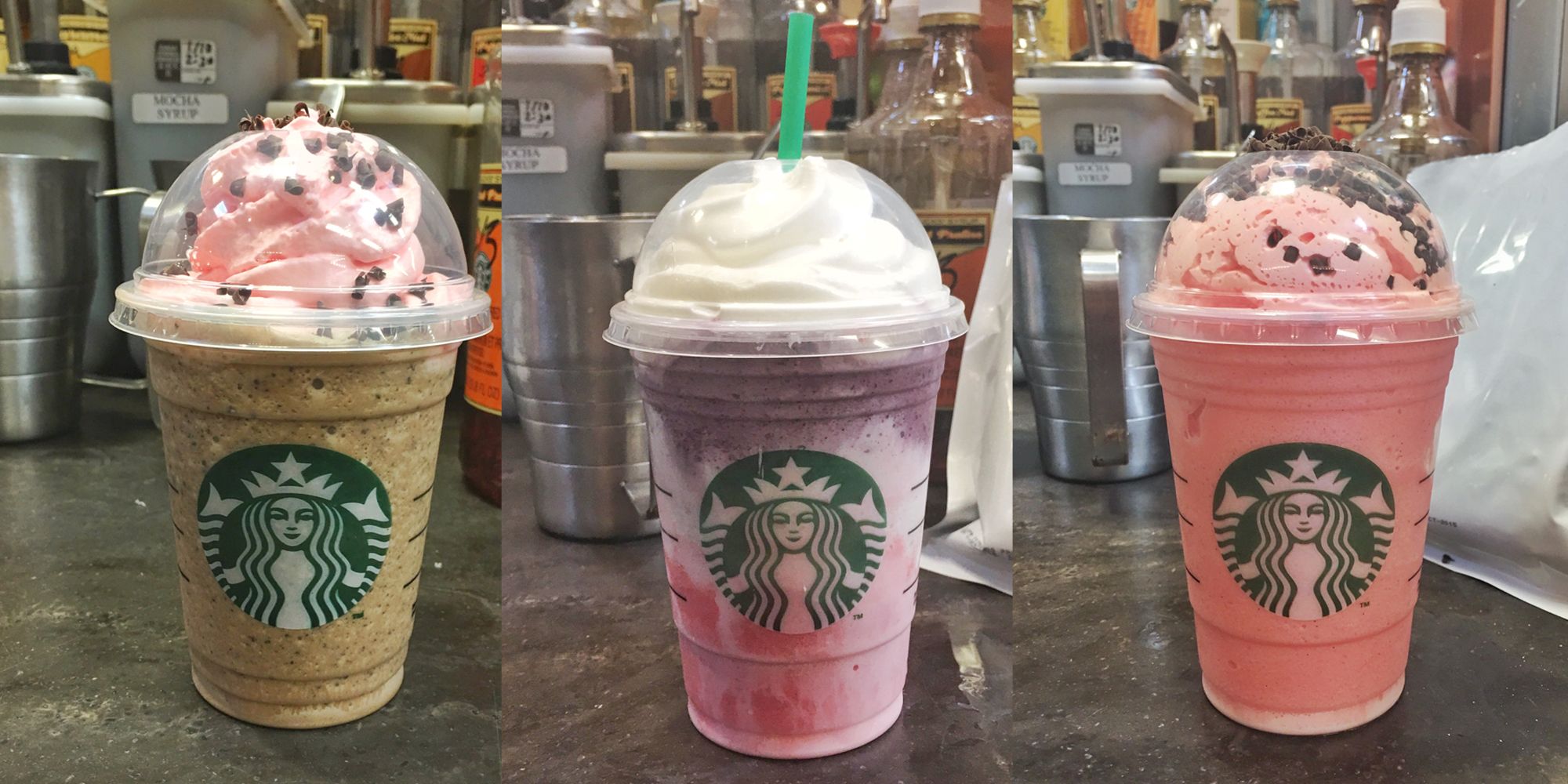 Valentines starbucks drinks