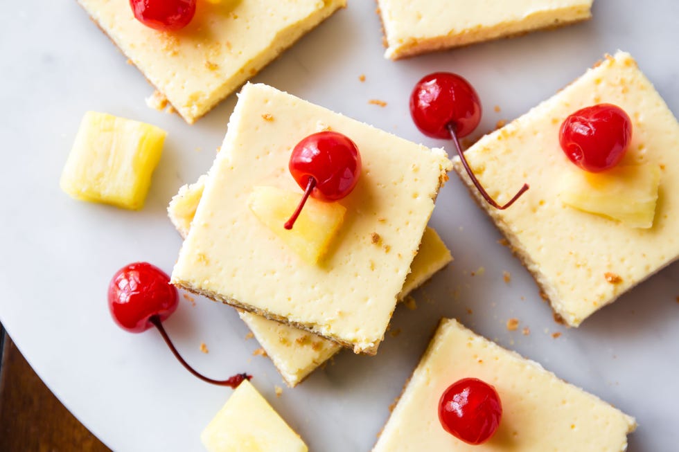 skinny pineapple cheesecake bars