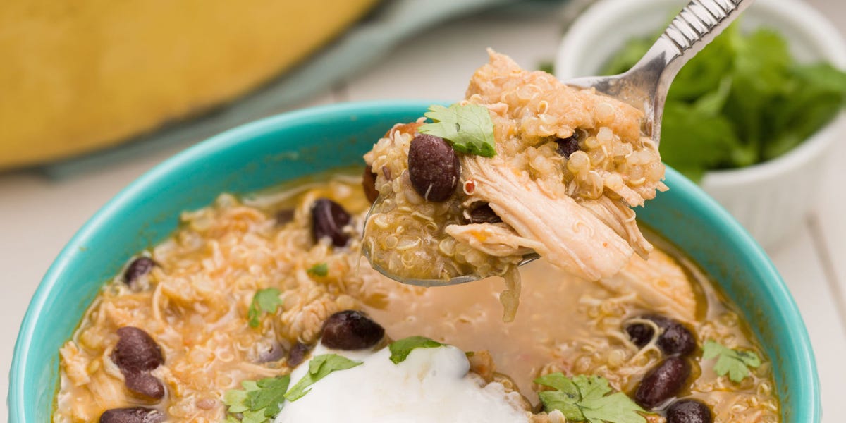 Chicken, Quinoa, and Black Bean Chili Verde