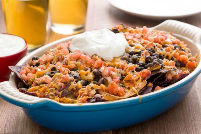 Greek Yogurt-Topped Nachos