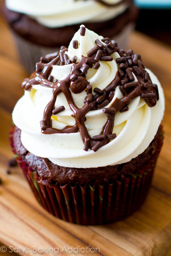 Food, Cupcake, Sweetness, Dessert, Baked goods, Cuisine, Dairy, Cake, Chocolate, Baking cup, 