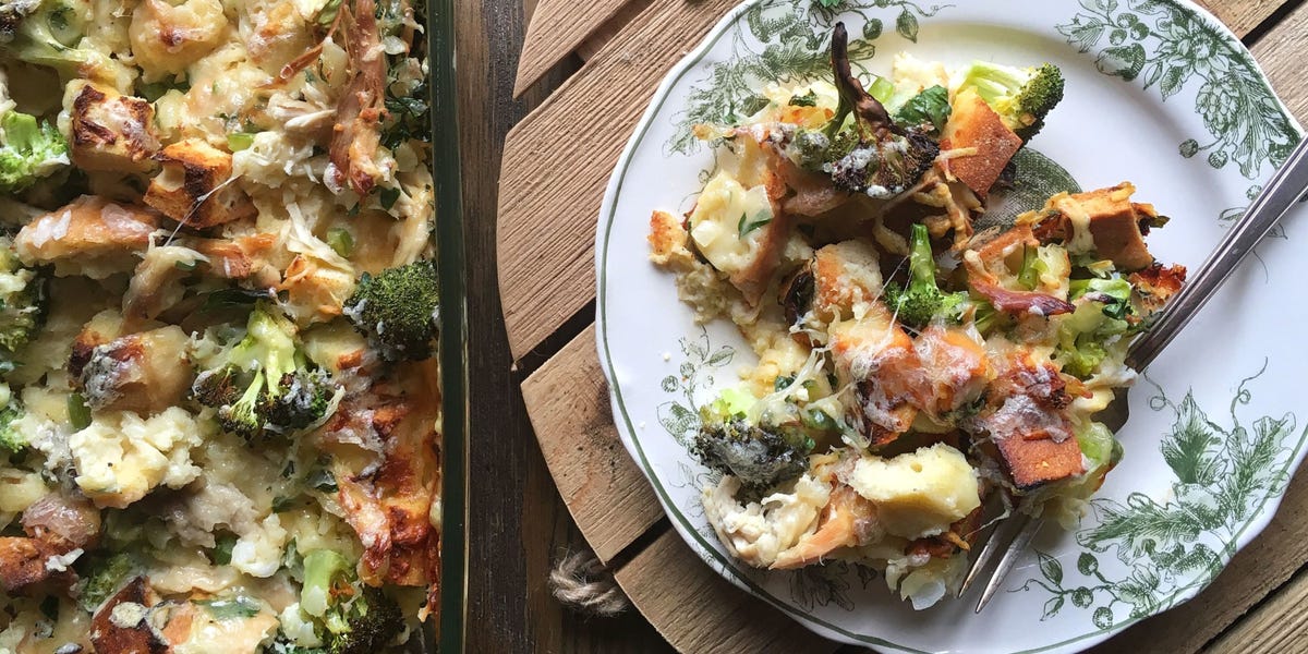 Chicken and Broccoli Strata