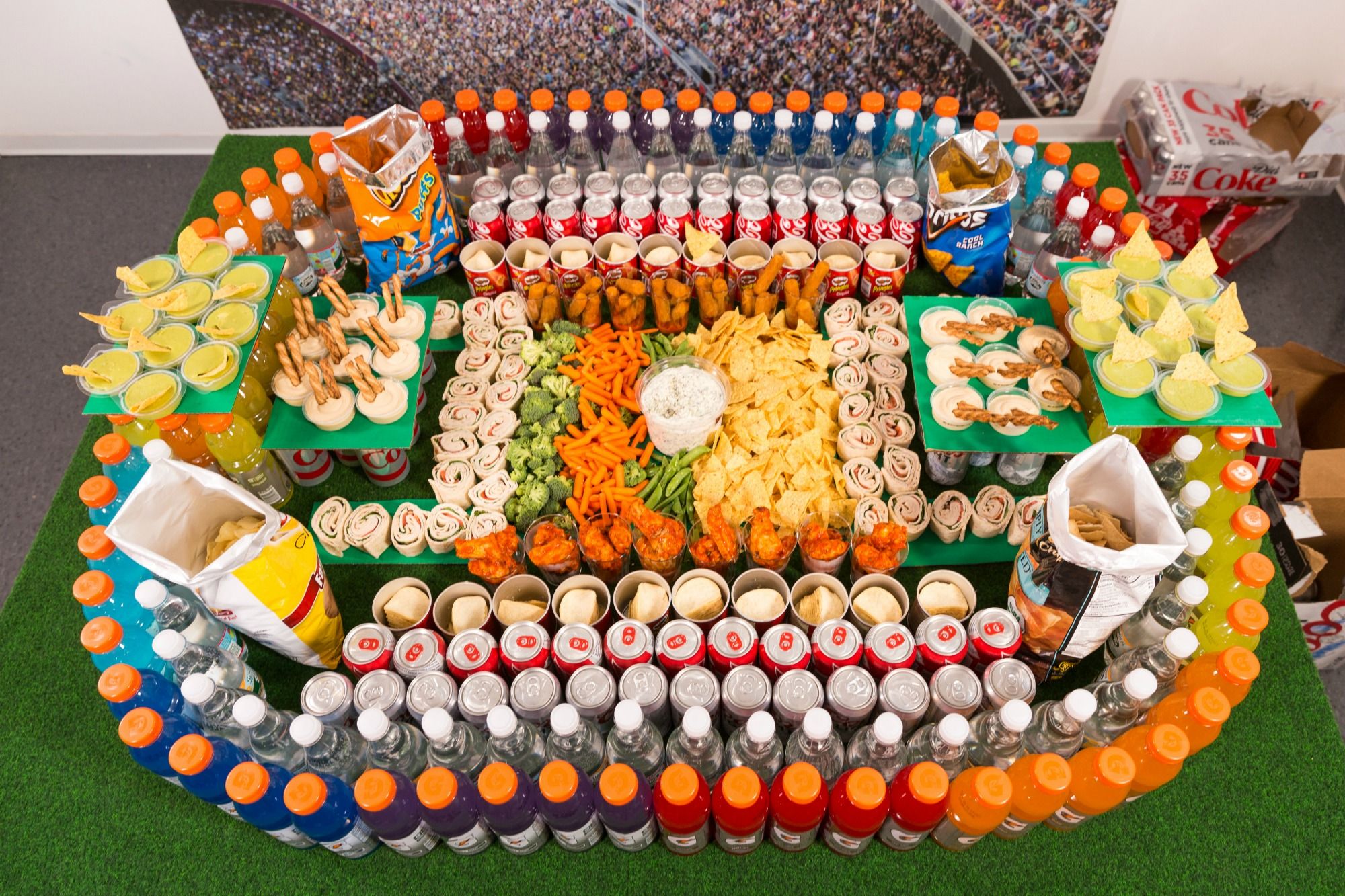 10 Best Super Bowl Snack Stadiums Of All Time How To Make A Football Snack Stadium Delish Com