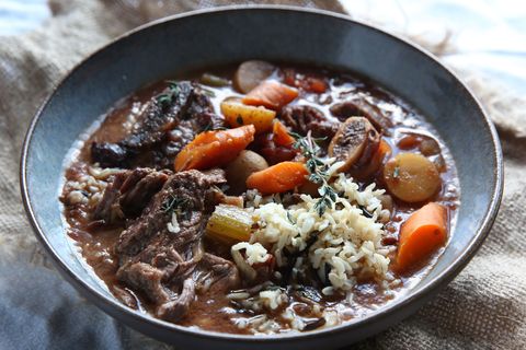 Slow Cooker Short Rib Stew and Wild Rice