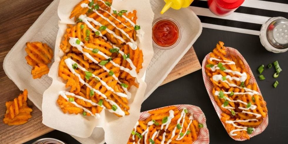 Buffalo-Ranch Waffle Fries