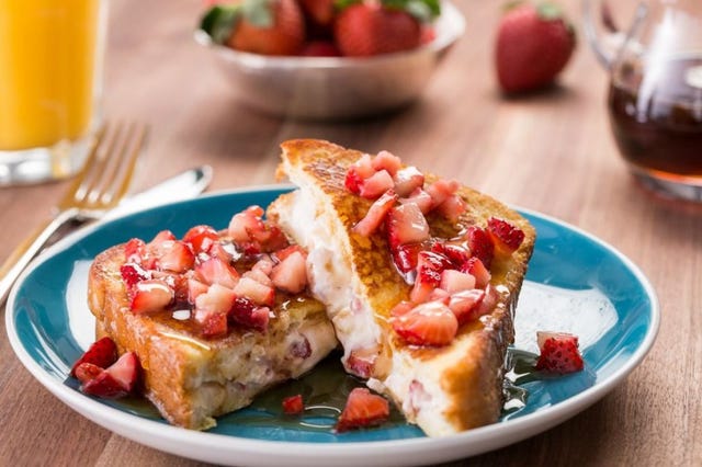 Strawberry Cheesecake Stuffed French Toast