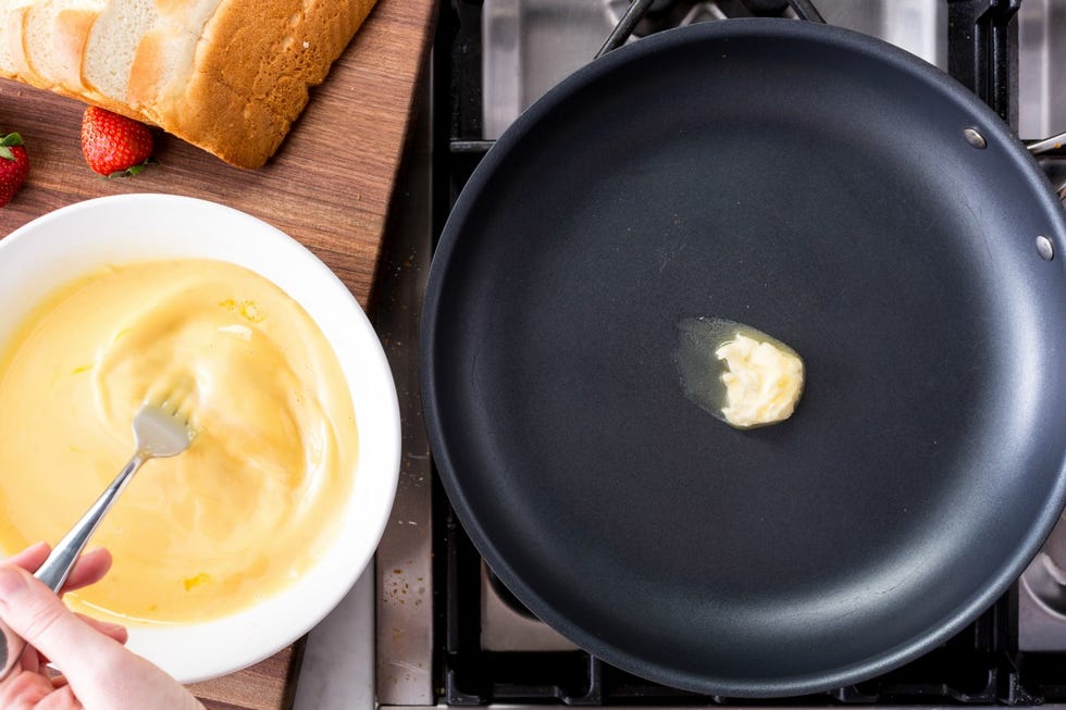 Whisking eggs for French Toast
