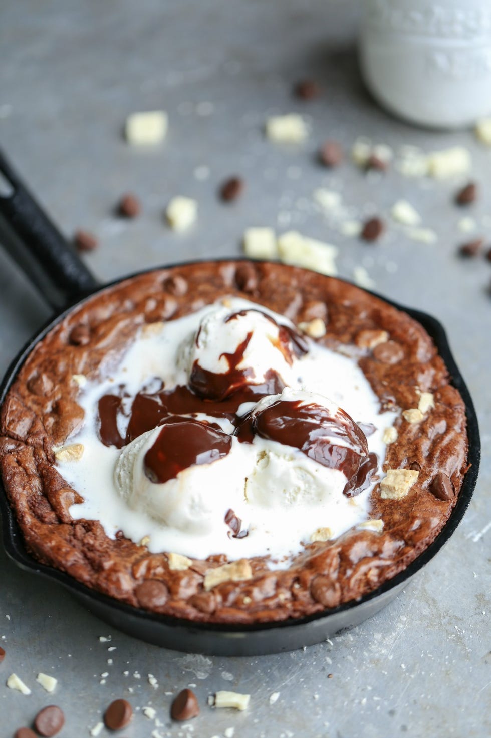 Triple Chocolate Skillet Brownie
