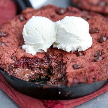 Red Velvet Nutella Skillet Cookie