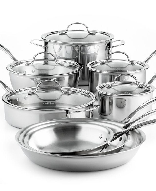macys calphalon try ply stainless steel