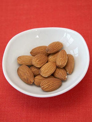 13 whole almonds