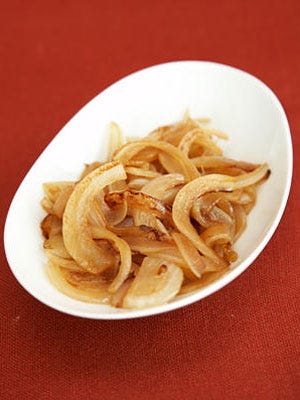 1 cup yellow onions with 1 tsp EVOO
