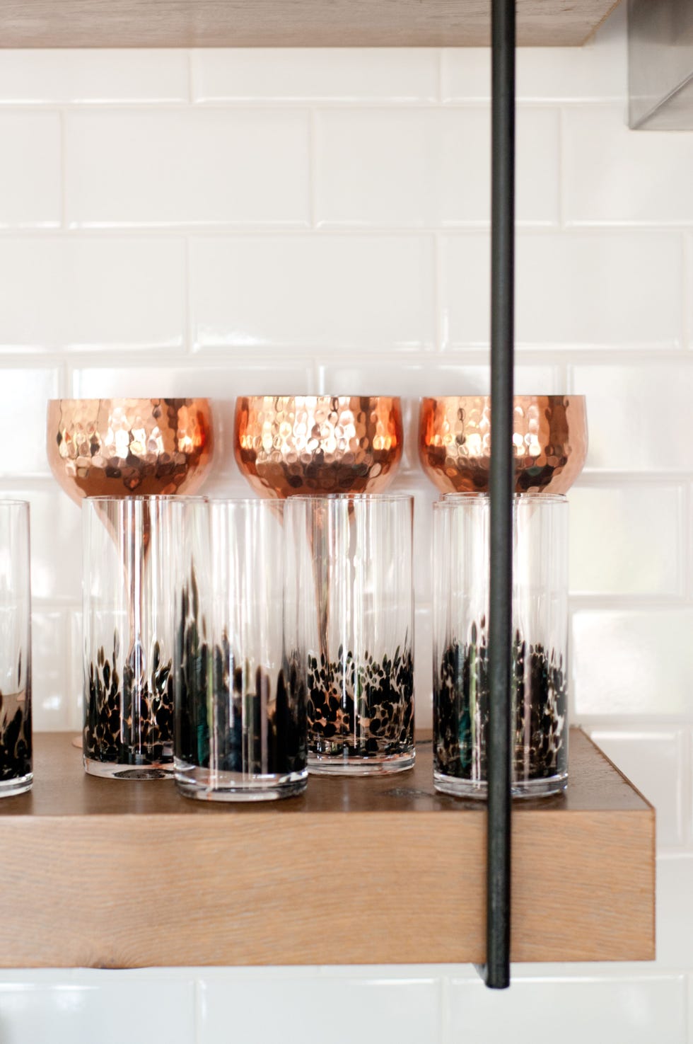 Glass, Interior design, Collection, Light fixture, Natural material, Peach, Transparent material, Display case, Transparency, 