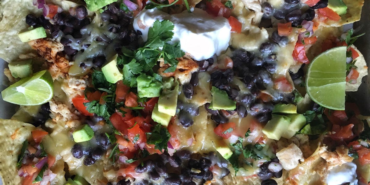 Fully Loaded Buffalo Chicken Nachos