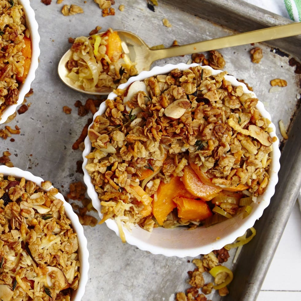 savory sweet potato crumble